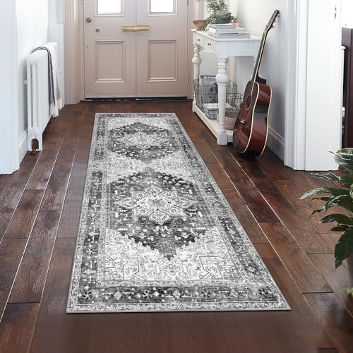 Yamaziot Washable Runner Rug, 2x6 Non-Slip Boho Vintage Hallway Kitchen Rug by Yamaziot