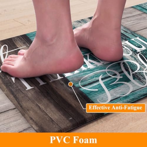 HEBE Anti Fatigue Kitchen Mat Set of 2, Cushioned Kitchen Mats for Floor - Image 3
