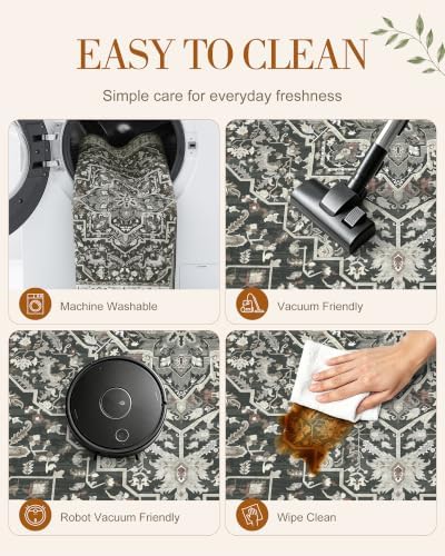 OLANLY 2'6"x12' Washable Runner Rug, Non Slip Carpet for Hallway Kitchen - Image 6