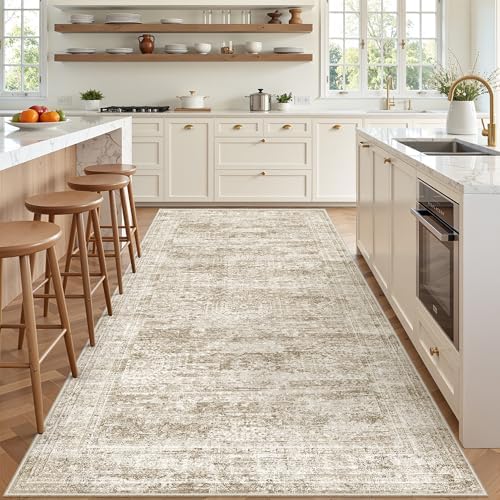 4x8 Rug Non Slip,Washable Hallway Runner Rug,Brown - Image 5