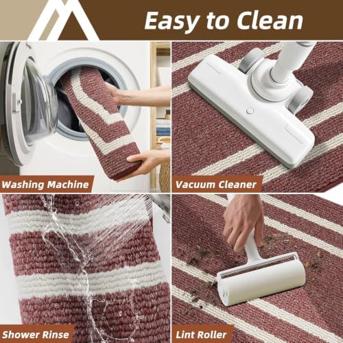 COSY HOMEER Long Kitchen Floor Mats and Rugs 2PCS Non Slip Washable,Red - Image 6