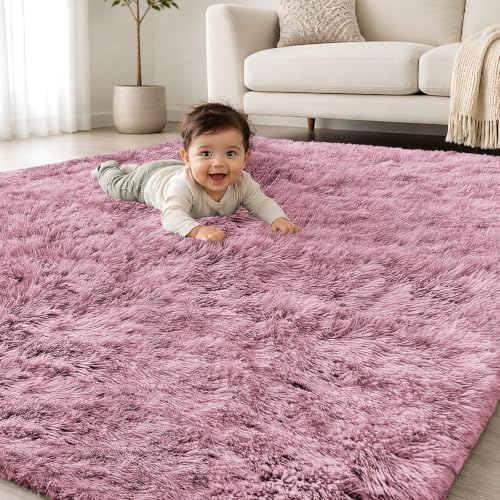Smiry Area Rugs for Living Room Bedroom 6x9 ft, Fluffy Washable Carpet by Smiry