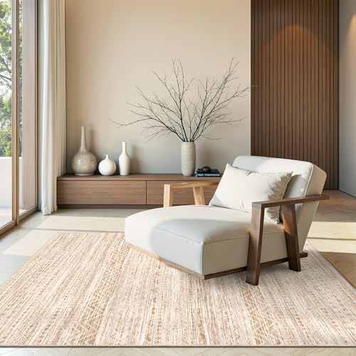 Miukiki 3x5 Washable Area Rug Moroccan Soft Non Slip Entryway Rug Beige by Miukiki