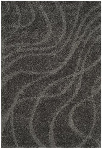 SAFAVIEH Florida Shag Rug 5'3"x7'6", Soft Plush Modern Grey SG471-8080 by Unknown