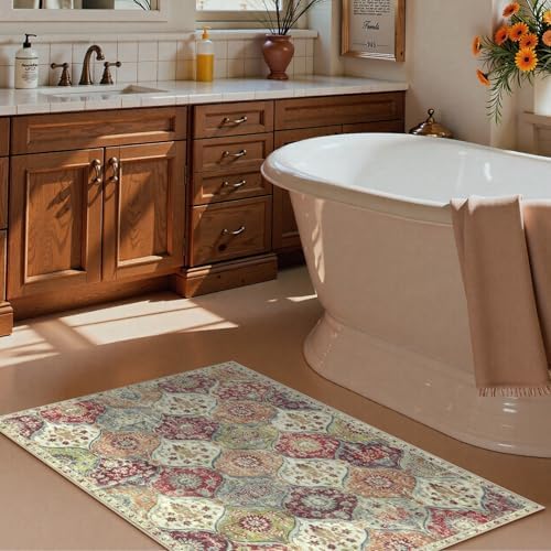Lahome Moroccan Washable Indoor Door Mat, 2x3 Entryway Rugs for Kitchen - Image 3