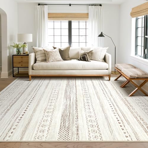 kakania Washable 10x14 Area Rug for Living Room: Boho Geometry Home Decor - Image 6