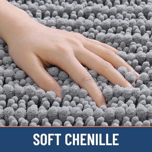 Smiry Bathroom Rugs 84X60, Extra Soft Rubber Backing Chenille Bath Mats - Image 4