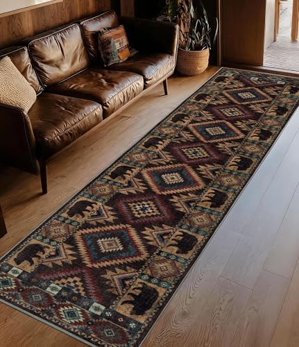 YIHOUSE Washable Western Cabin Runner Rug 2x8 Hallway by YIHOUSE