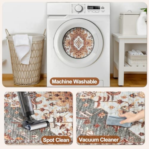 Tangsoo 3x8 Washable Runner Rugs for Hallway, Oriental Runner Rug Non Slip - Image 4