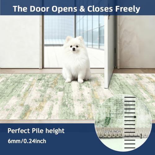 3x8 Runner Rug Non Slip Washable Rugs for Hallways, Abstract 8ft Kitchen Runners Rug for Entryway,Stain Resistant Rug Runner，Ultra-Thin Kitchen Mats for Living Room Bedroom - Image 5