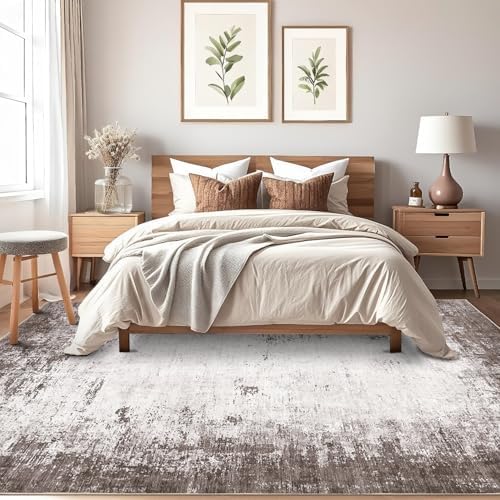 GarveeHome 3x5 Entryway Rug Washable Modern Abstract Small Brown - Image 2