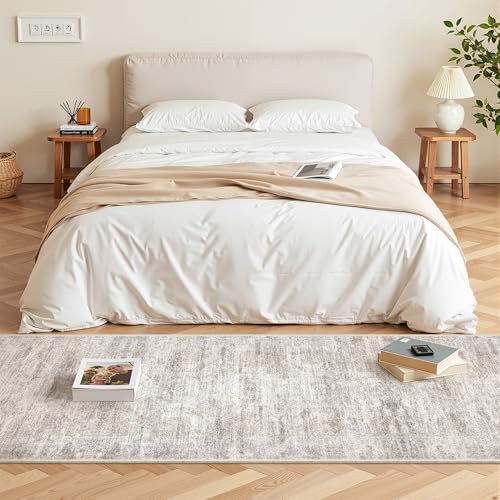 2x6 Runner Rug Non Slip,Washable Hallway Runner Rug,Taupe - Image 5