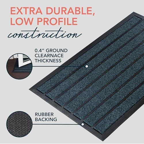 ubdyo Extra Durable Door Mat Outside Entrance (30" x 17", Bright Blue) - Image 4
