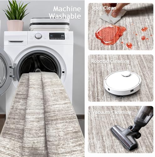 Runners for Hallways 2x8 Kitchen Runner Rugs，Modern Abstract Rug Runners for Entryway，Stain Resistant Washable Runner Rug Non-Slip 8ft Carpet Rug for Bedroom Living Laundry Room - Image 3
