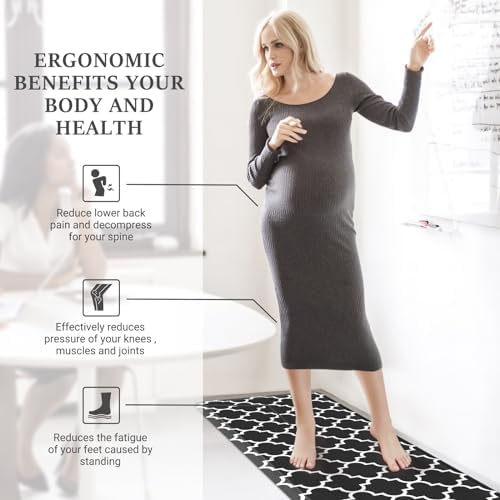 WISELIFE Anti Fatigue Mats for Kitchen Floor, 20" x 39", 4/5 Inch, Black - Image 5