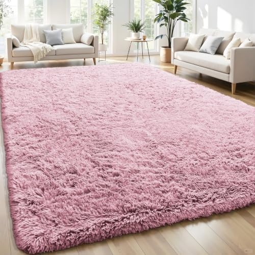 Smiry Area Rugs for Living Room Bedroom 5x7 ft, Fluffy Washable Carpet by Smiry