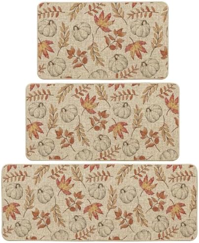 Artoid Mode Pumpkins Fall Kitchen Mats Set of 3-17"x29"+17"x36"+17"x47" - Image 3