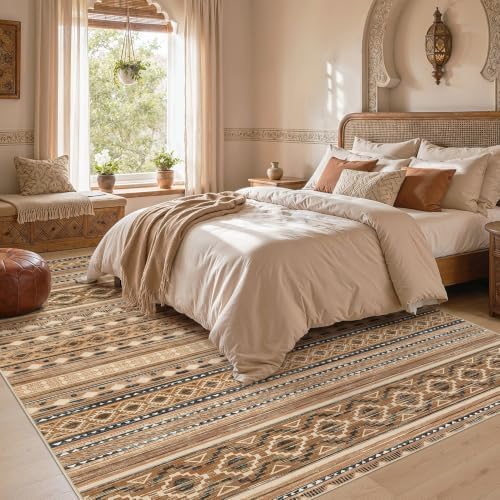 cotiled Boho 9x12 Area Rug for Living Room: Large Moroccan Washable Rug - Image 5