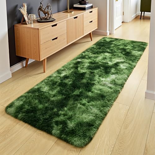 Tepook Soft Fluffy Runner Rugs for Bedroom 2x6 with Rubber Backing - Image 4