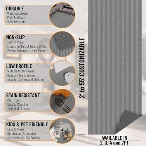 Ottomanso 7x28 Large Waterproof Floor Mat, Non-Slip Indoor Outdoor Door Mat - Image 3