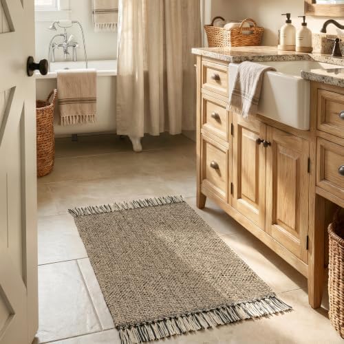 Collive Small Bathroom Rug 2' x 3', Modern Farmhouse Kitchen Rugs by Collive