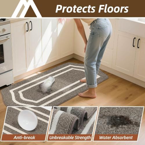 COSY HOMEER Long Kitchen Floor Mats and Rugs Non Slip Washable,24"x48" - Image 3