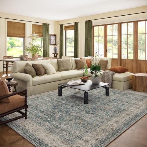 Machine Washable Living Room Rug: 8x10 Area Rugs for Bedroom Large Carpet by palohom