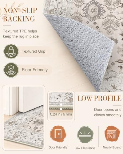 OLANLY 2x8 Washable Runner Rug, Soft Non Slip Carpet for Hallway Kitchen - Image 7