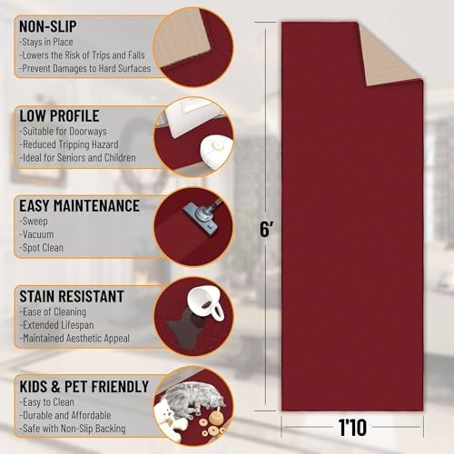 Ottomanson 2x6 Runner Rugs for Hallway – Kitchen Rug Runner - Image 2
