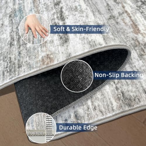 2x10 Runner Rug Non-Slip，Modern Abstract 10ft Washable Runner Rugs for Hallways, Ultra-Thin Long Kitchen Rug Runners,Stain Resistant Floor Carpet for Bedroom,Laundry Room,Entryway - Image 4