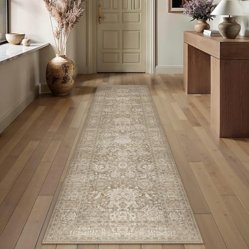 HUGEAR Hallway Runner Rugs 2x7 Beige Vintage Rug - Image 2
