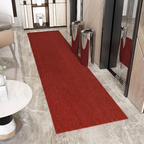 Ottomanson 3x38 Hallway Runner Rug – Non-Slip Indoor Outdoor Door Mat by Ottomanson