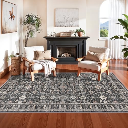 Washable Hallway Runner Rug 4x8: Wide 8ft Runner for Kitchen Entry Non Slip - Image 2