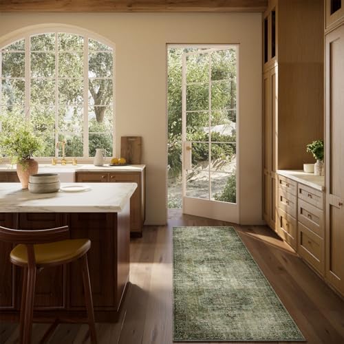 Machine Washable Kitchen Runner Rug: 2'x6' Hallway Rug Non Slip Low-Pile Stain Resistant Soft Carpet Runners for Entryway Hallways Kitchen Laundry Room Beside Farmhouse - Image 6
