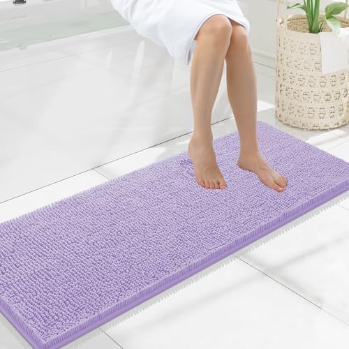 Smiry Bathroom Rugs 47X17, Luxury Chenille Extra Soft Absorbent Bath Mat by Smiry