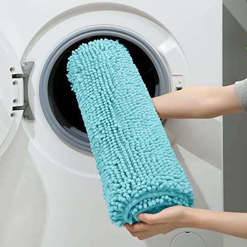 HOMEIDEAS Bathroom Rugs Set of 3, Super Soft Absorbent Chenille Bath Rugs - Image 6
