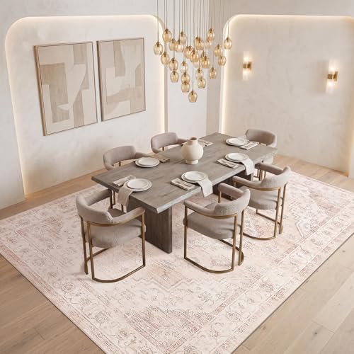 Garvee Pink Boho 9x12 Area Rugs for Living Room Bedroom - Image 4