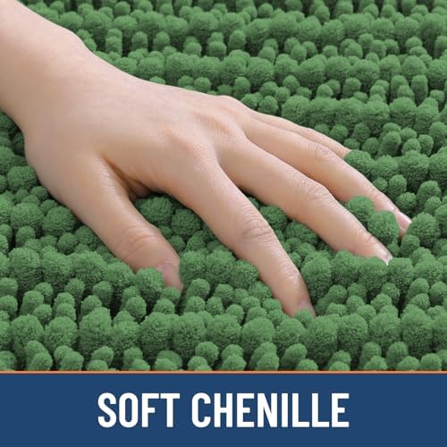 Smiry Bathroom Rugs 36X24, Extra Soft Rubber Backing Chenille Bath Mats - Image 4