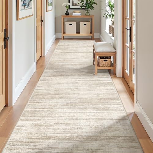 2'6 x 10' Runner Rug Non Slip,Washable Kitchen Rugs,Brown - Image 5