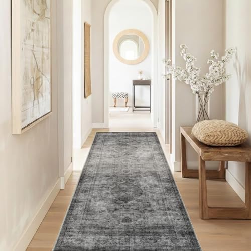 2x6 Hallway Washable Runner Rug : Vintage Soft Kitchen Runner - Image 4