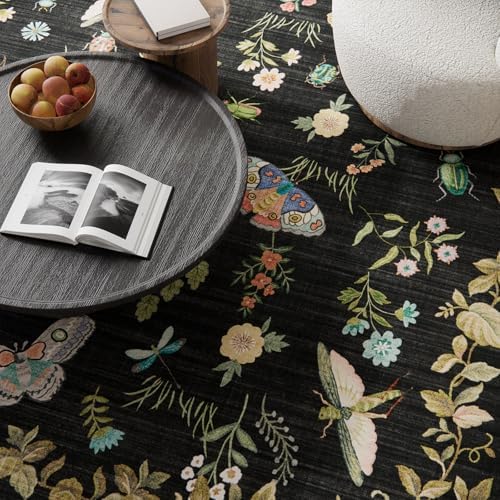 Machine Washable Rugs for Living Room: 6x9 Area Rugs Stain Resistant Non Slip Low Pile Lightweight Soft Carpets Rug for Bedroom Kitchen Dining Room Nursery Kids Room Farmhouse Home Office Indoor - Image 3