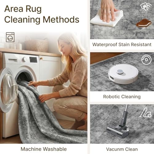 2x3 Area Rug Washable Vintage: Non Slip Throw Rugs for Entryway - Image 4