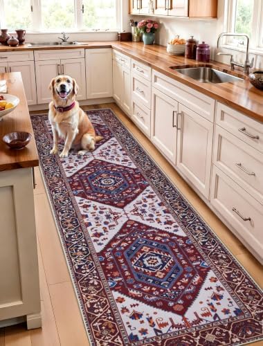 SERISSA 2'6"x10' Washable Non Slip Boho Runner Rug for Hallway - Image 3