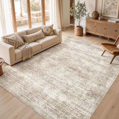 cotiled Boho 10x12 Area Rug for Living Room: Large Moroccan Washable Rug by COTILED