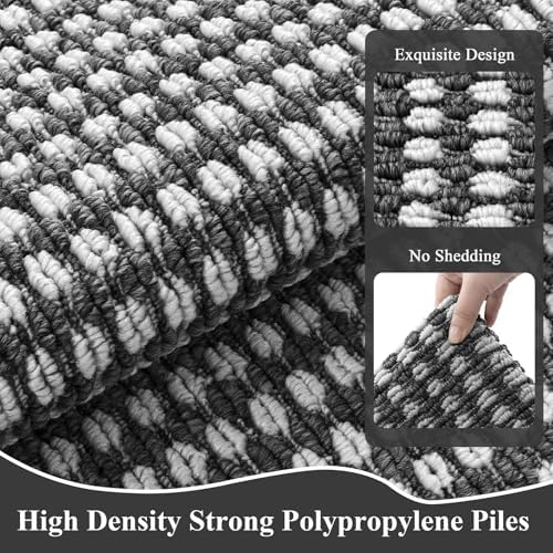 Ileading Laundry Room Runner Rug 2'x6' Non Slip Farmhouse Kitchen Floor Mats with Rubber Backing Machine Washable Black Indoor Decor Carpet for Bathroom Doormat Hallway Entryway Petmat Garage Balcony - Image 4
