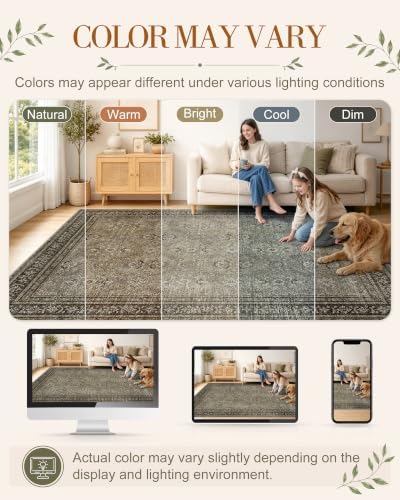 OLANLY 2x3 Washable Small Rug Non Slip Indoor Door Mat for Entryway Bedside - Image 2