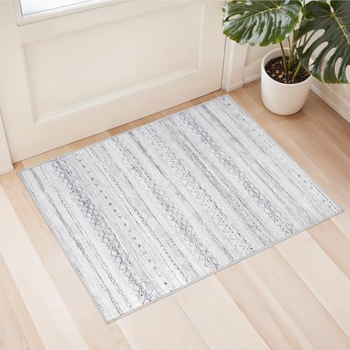 cotiled Washable 2x3 Entryway Rugs: Boho Moroccan Soft Small Rug by COTILED