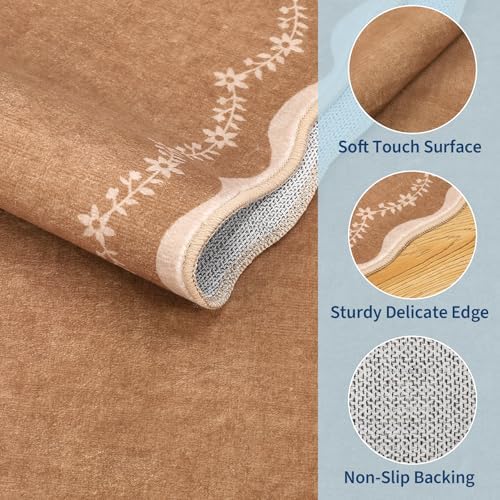 GarveeHome 2.5x8 Scalloped Washable Runner Rug Non Slip Hallway Kitchen Rug - Image 6