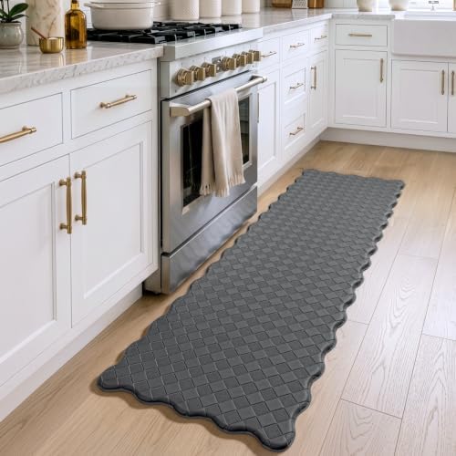 DEXI Kitchen Floor Mats Cushioned Anti Fatigue, 23x71 Runner Rugs Grey - Image 4
