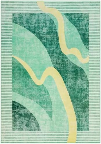 Area Rug 4x6 Green Rug Washable Rugs Non Slip Low Pile Small Carpet for Entryway, Bedroom, Kitchen, Classroom, Kids Room, Office, Dorm, Dining Room - Image 7